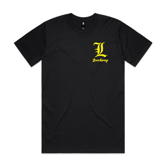 MINIMAL TEE - BLACK & YELLOW