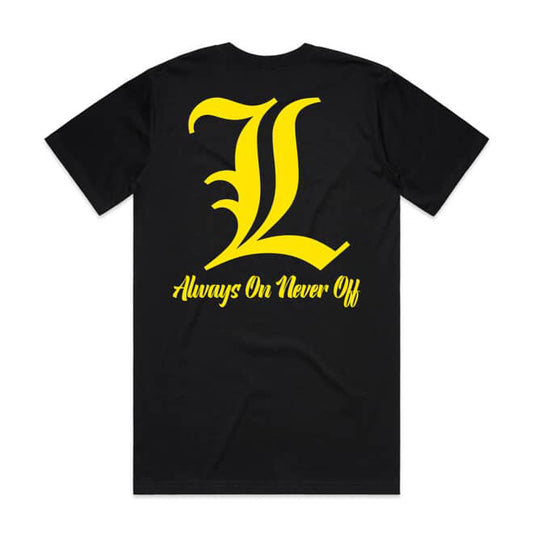 MINIMAL TEE - BLACK & YELLOW